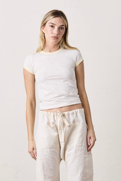 NSF Bodhi Slub Ringer Baby T-Shirt / Ivory Lemonade - nineNORTH | Men's & Women's Clothing Boutique