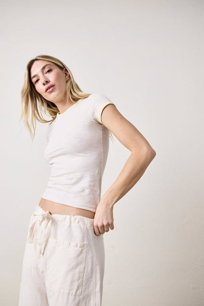 NSF Bodhi Slub Ringer Baby T-Shirt / Ivory Lemonade - nineNORTH | Men's & Women's Clothing Boutique