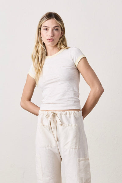 NSF Bodhi Slub Ringer Baby T-Shirt / Ivory Lemonade - nineNORTH | Men's & Women's Clothing Boutique