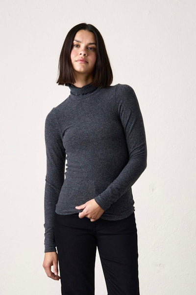 NSF Lani Plush Fitted Turtleneck / Black - nineNORTH | Men's & Women's Clothing Boutique