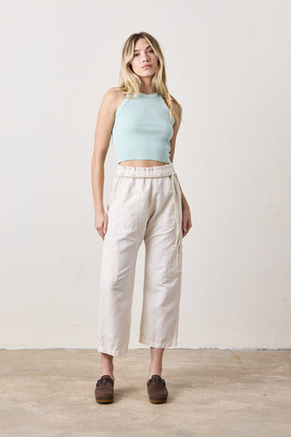 NSF Shailey Paperbag Waist Linen Cotton Pant / Ivory - nineNORTH | Men's & Women's Clothing Boutique