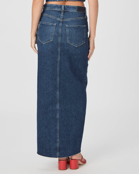 PAIGE Angela Maxi Raw Hem Denim Skirt / Sketchbook - nineNORTH | Men's & Women's Clothing Boutique