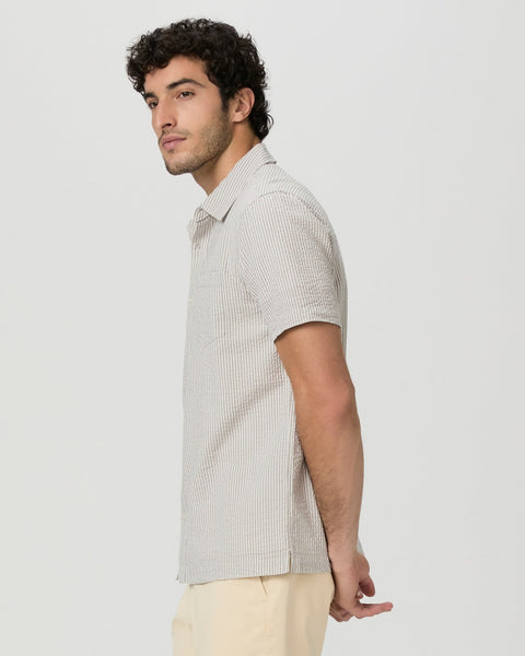 PAIGE Desoto Shirt / Silver Drop Stripe - nineNORTH | Men's & Women's Clothing Boutique