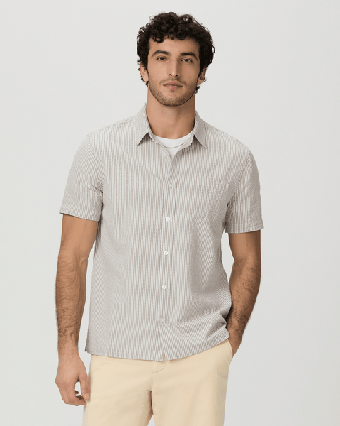PAIGE Desoto Shirt / Silver Drop Stripe - nineNORTH | Men's & Women's Clothing Boutique