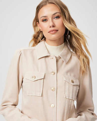 PAIGE Pacey Cropped Denim Jacket / Soft White - nineNORTH | Men's & Women's Clothing Boutique