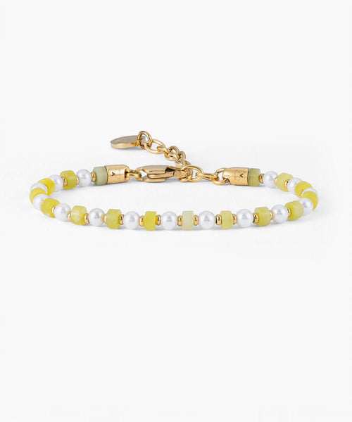Pig & Hen Brontide 4mm Adjustable / Yellow Jade, Pearl & Gold - nineNORTH | Men's & Women's Clothing Boutique