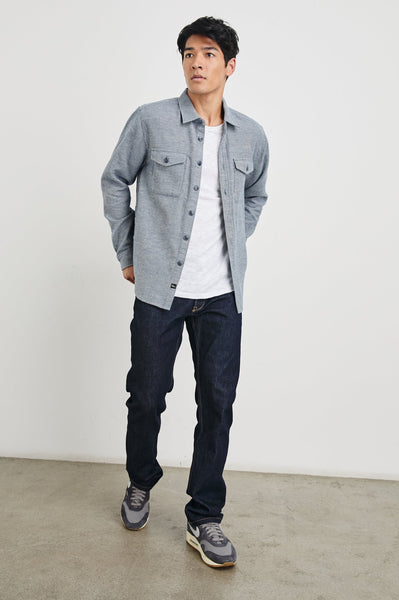 Rails Burr Shirt Jacket / Denim White - nineNORTH | Men's & Women's Clothing Boutique