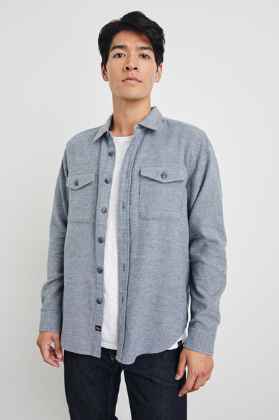 Rails Burr Shirt Jacket / Denim White - nineNORTH | Men's & Women's Clothing Boutique