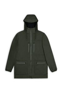 Rains Cargo Long Jacket / Green - nineNORTH | Men's & Women's Clothing Boutique