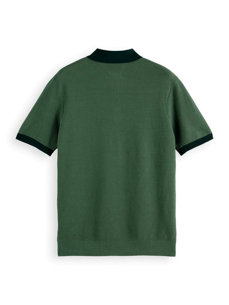 Scotch & Soda Structed Knit Contrast Polo / Sage Green - nineNORTH | Men's & Women's Clothing Boutique