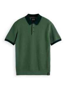 Scotch & Soda Structed Knit Contrast Polo / Sage Green - nineNORTH | Men's & Women's Clothing Boutique