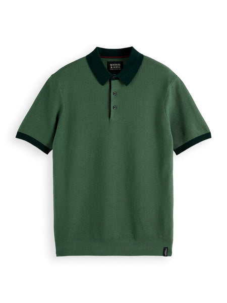 Scotch & Soda Structed Knit Contrast Polo / Sage Green - nineNORTH | Men's & Women's Clothing Boutique