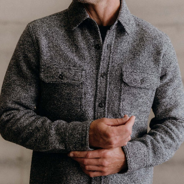 Taylor Stitch The Connor Overshirt / Heather Ash Boucle - nineNORTH | Men's & Women's Clothing Boutique