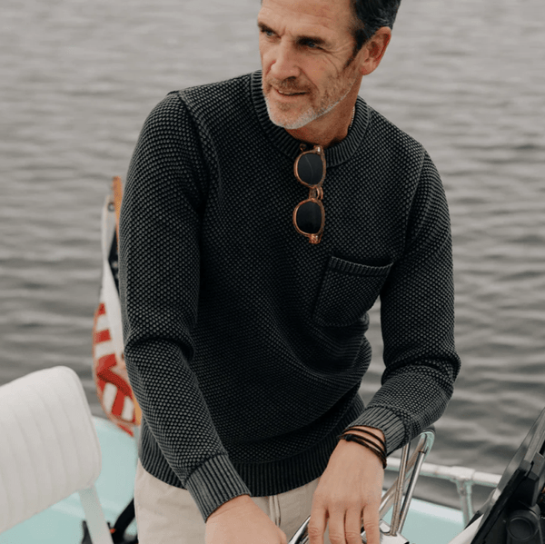Taylor Stitch The Crawford Crew Sweater / Washed Asphalt - nineNORTH | Men's & Women's Clothing Boutique