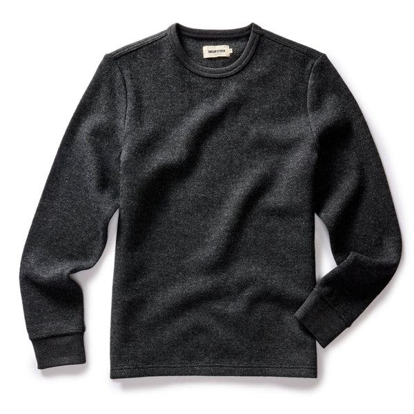 Taylor Stitch The Evans Crewneck / Charcoal Birdseye Wool - nineNORTH | Men's & Women's Clothing Boutique