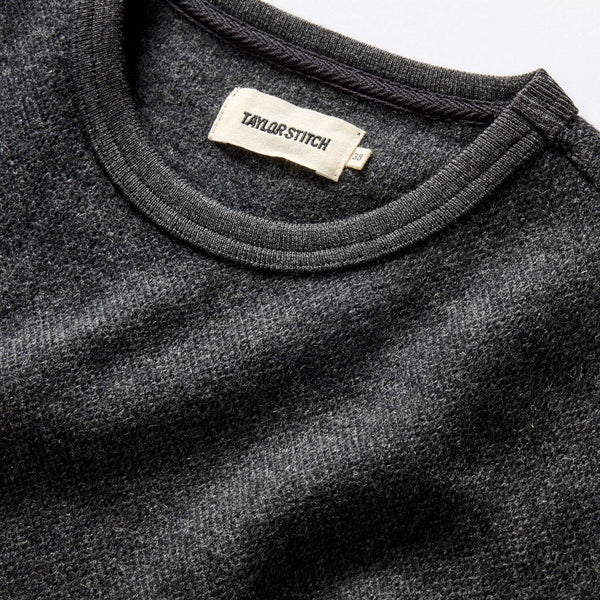 Taylor Stitch The Evans Crewneck / Charcoal Birdseye Wool - nineNORTH | Men's & Women's Clothing Boutique