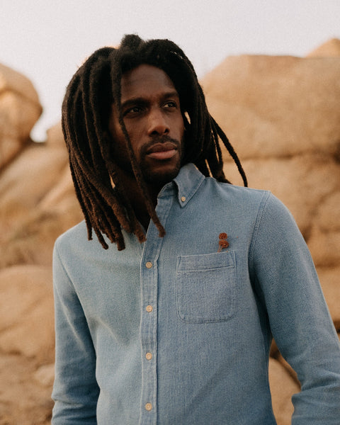 Taylor Stitch The Jack / Washed Indigo Waffle - nineNORTH | Men's & Women's Clothing Boutique
