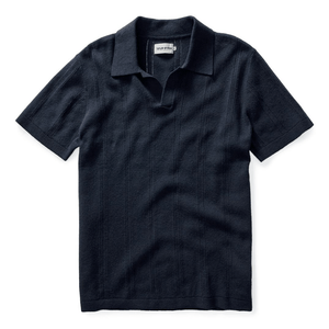 Taylor Stitch The Valencia Sweater Polo / Dark Navy Rib - nineNORTH | Men's & Women's Clothing Boutique