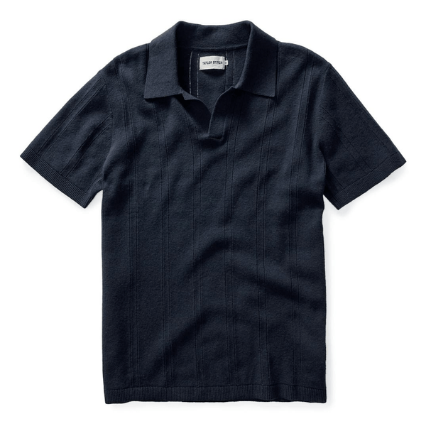 Taylor Stitch The Valencia Sweater Polo / Dark Navy Rib - nineNORTH | Men's & Women's Clothing Boutique