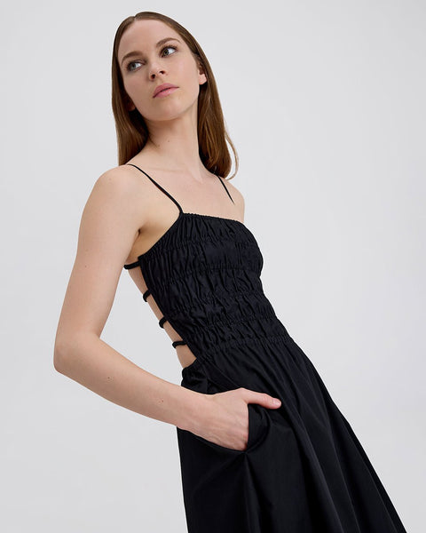 Solid & Striped The Delta Midi Dress / Blackout