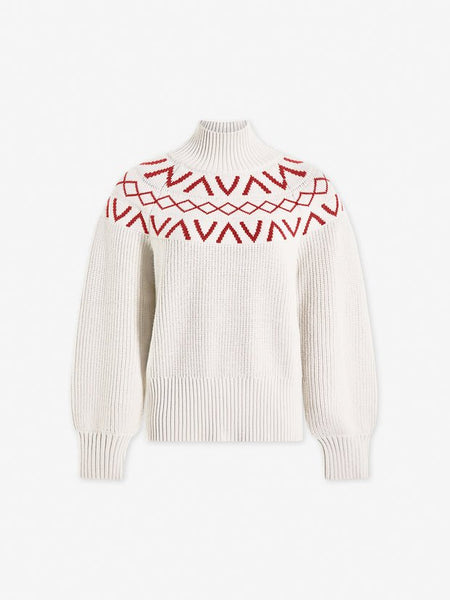 Varley Marcie Fairisle Yoke Knit Sweater / Silver Birch - nineNORTH | Men's & Women's Clothing Boutique