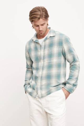 Velvet Andrew Flannel Plaid Button Up / Mint - nineNORTH | Men's & Women's Clothing Boutique