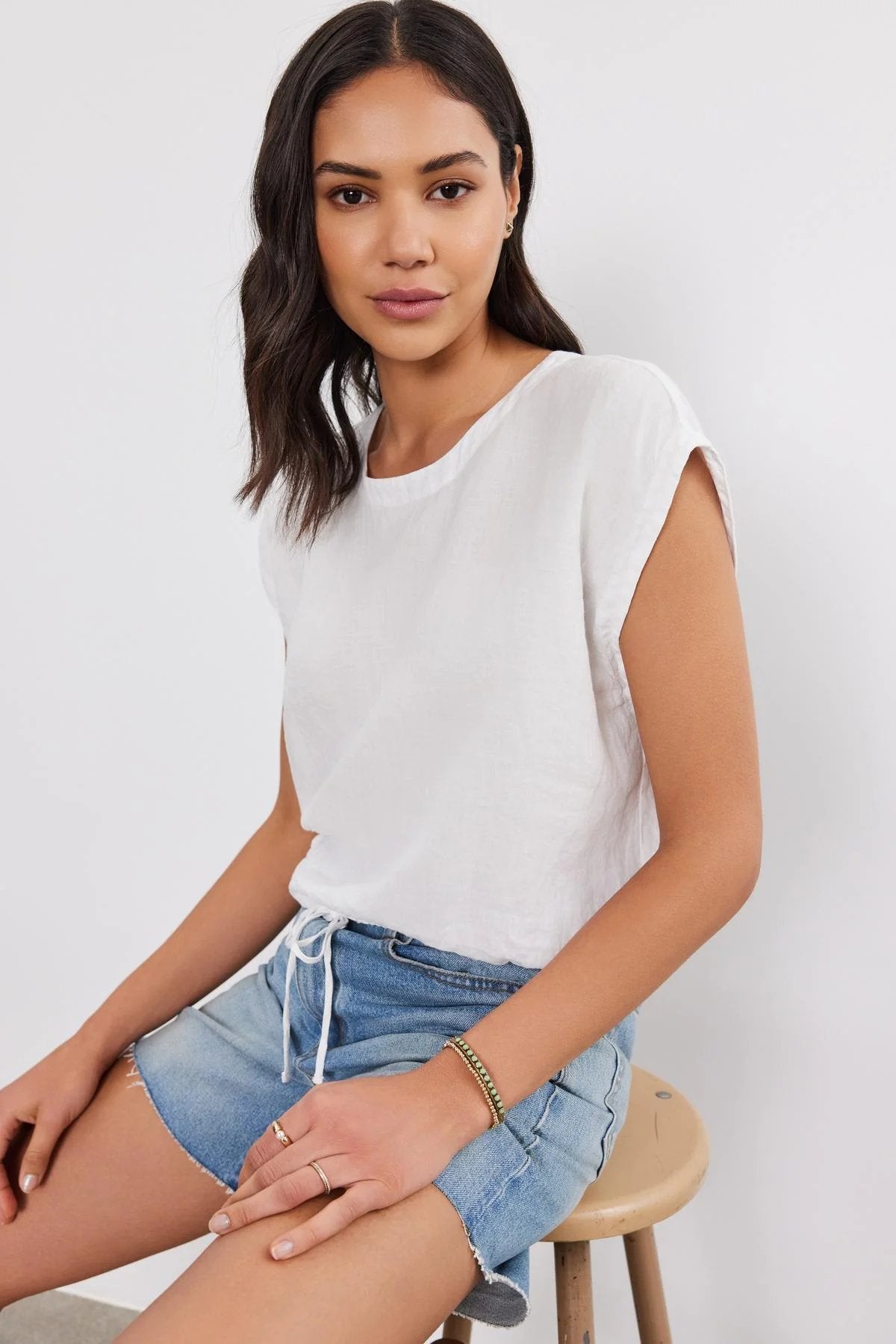 Velvet Bayla Linen Top / White - nineNORTH | Men's & Women's Clothing Boutique