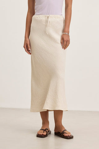 Velvet Beka Heavy Linen Skirt / Bisque - nineNORTH | Men's & Women's Clothing Boutique