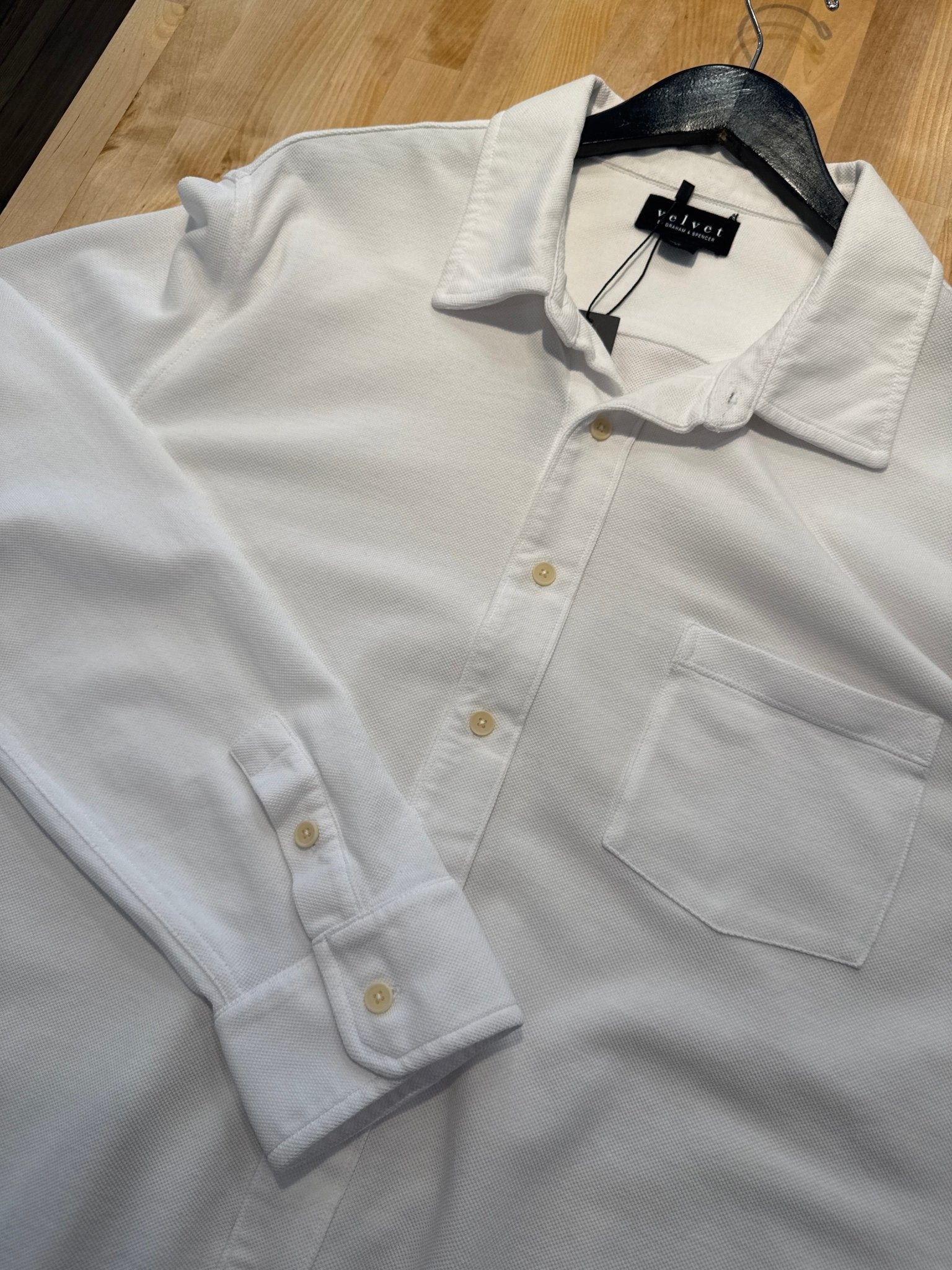 Velvet Giorgio Long Sleeve Knit Shirt / White - nineNORTH | Men's & Women's Clothing Boutique