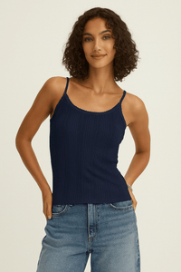 Velvet Iniku Pointelle Tank Top / Navy - nineNORTH | Men's & Women's Clothing Boutique