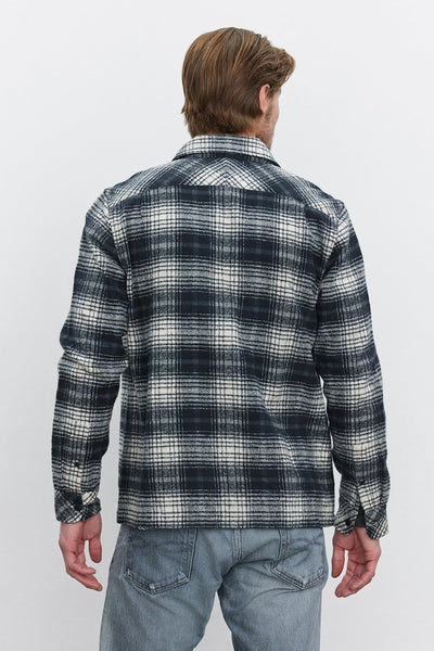 Velvet Keith Plaid Flannel Shirt Jacket / Navy & Cream - nineNORTH | Men's & Women's Clothing Boutique