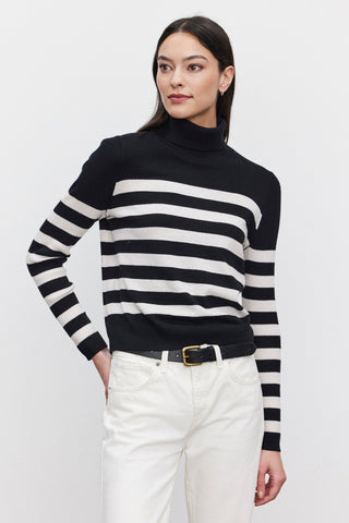 Velvet Korie Turtleneck / Black & Chalk - nineNORTH | Men's & Women's Clothing Boutique