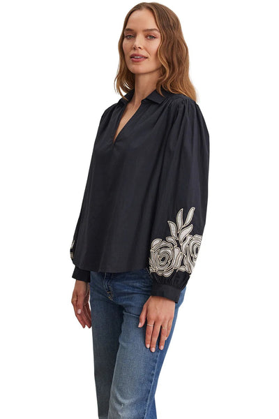 Velvet Martine Long - Sleeve Blouse / Black - nineNORTH | Men's & Women's Clothing Boutique