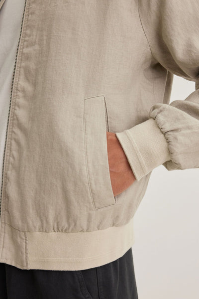Velvet Murphy Linen Bomber Jacket / Flax - nineNORTH | Men's & Women's Clothing Boutique