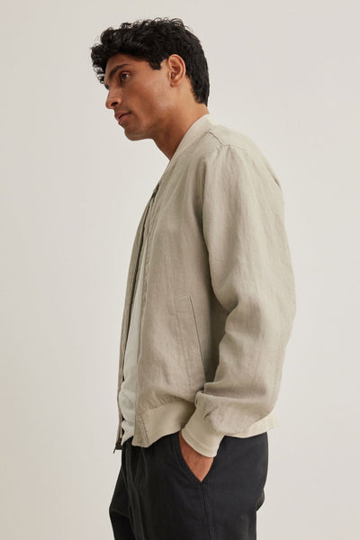 Velvet Murphy Linen Bomber Jacket / Flax - nineNORTH | Men's & Women's Clothing Boutique
