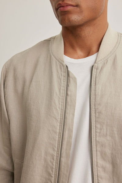 Velvet Murphy Linen Bomber Jacket / Flax - nineNORTH | Men's & Women's Clothing Boutique
