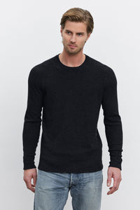 Velvet Tobias Brushed Thermal Crew / Black - nineNORTH | Men's & Women's Clothing Boutique